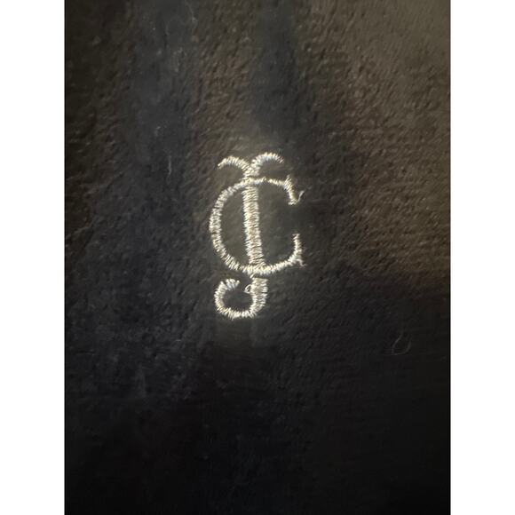 Juicy Couture Girls' Plush Velour zipper Hoodie Sweatshirt Black/studs Sz M 8-10 - Picture 2 of 7